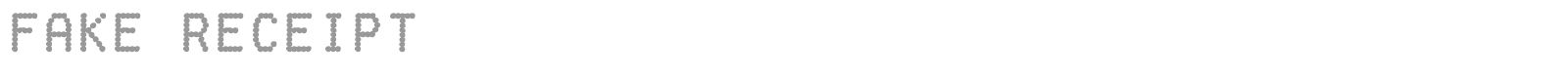 Fake Receipt font preview